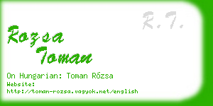 rozsa toman business card