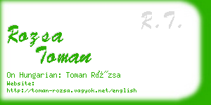 rozsa toman business card